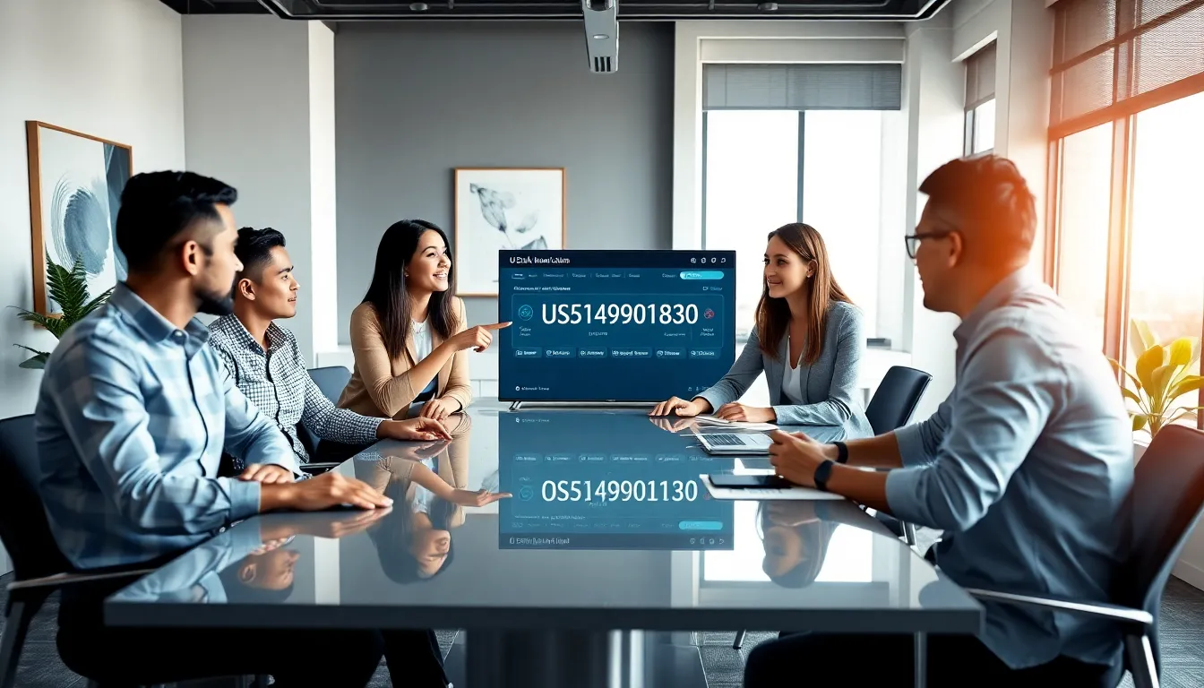 diverse team discussing data management in a modern office.